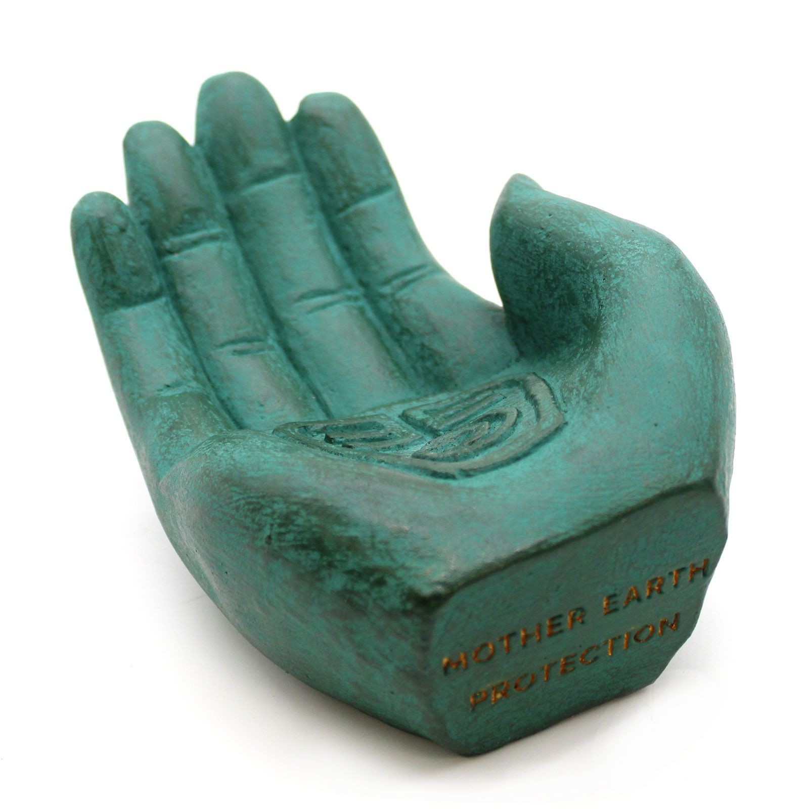 🌿 Hand Incense Burner - Earth Protect  | Stone Backflow Holder | Handmade