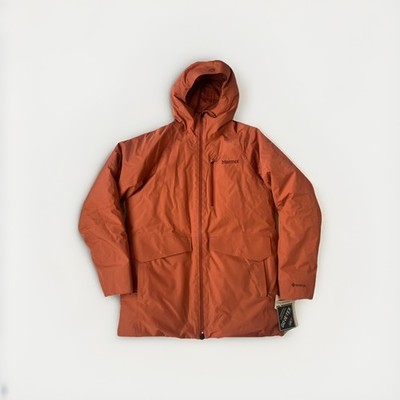 Marmot Oslo Gore-Tex Down Jacket Waterproof 700 Fill Medium Orange New