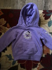 Disney 100 Years of Wonder Purple Mickey Friends Embroidered Hoodie Kids Size