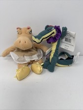 Disney Bean Bag Plush Fantasia Dancing Hippo  Crocodile Pair With Tags
