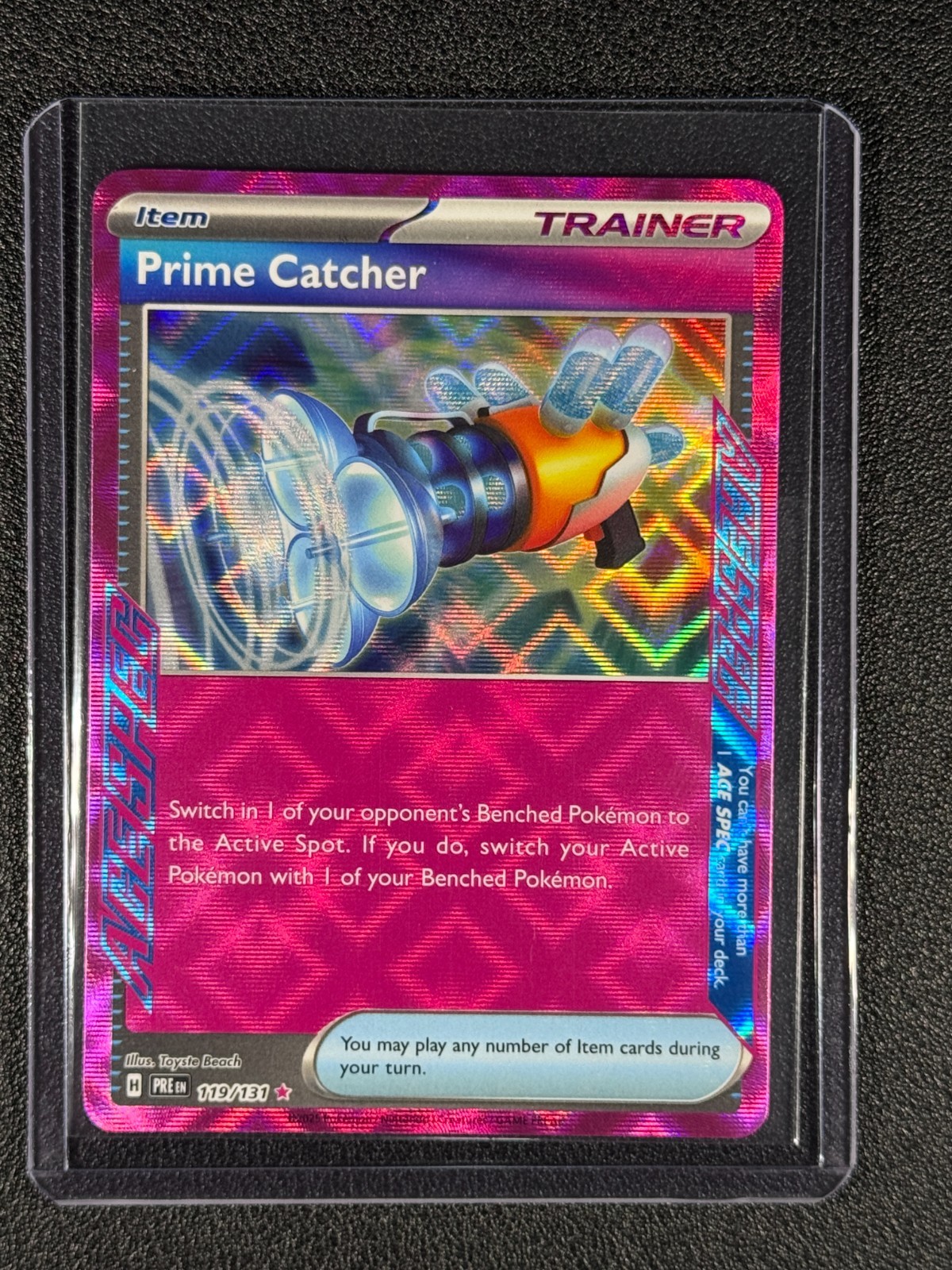 Prime Catcher 119/131 Sv: Prismatic Evolutions Holo Ace SPEC Rare Pokemon NM