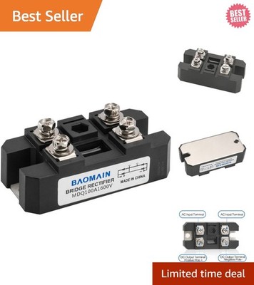 100A 1600V Bridge Rectifier - Reliable Full Wave Diode Module for Single Phase