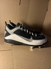 Nike Air Show Elite Baseball Metal Cleats Spikes Shoes 414986-001 Black size 8