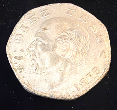 Mexico 1965 10 Pesos (Diez Pesos) Miguel Hidalgo Copper-Nickel Coin KM#471