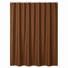 Chocolate Magnetized Shower Curtain Liner Mildew Resistant Rustproof Grommets