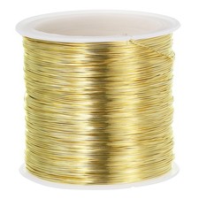 328 Feet Solid Pure Copper Wire 26 Gauge 0.4mm Gold Tone