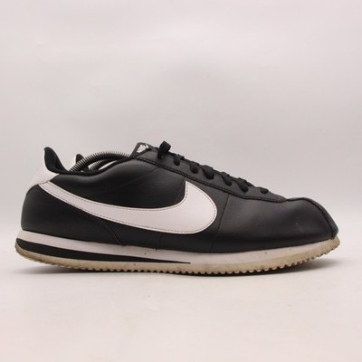 Nike Cortez Basic Men s Size 12 Black Leather White Sneakers DM4044-001
