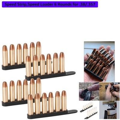 Top Choice Speed Loader for .38/.357 Revolvers - 4 Pack of Easy Access Strips