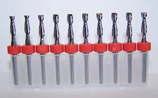 (10) 1/8" (.1250") CARBIDE END MILLS 2 FLUTE KYOCERA NEW - 1600.1250.500 (10 PK)