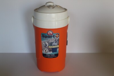 Igloo Water Cooler Jug Fence Hook Orange & White Hanging Thermos 1/2 Gallon