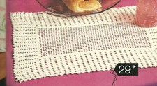 Filet Place Mats Crochet Pattern INSTRUCTIONS removed from a magazine