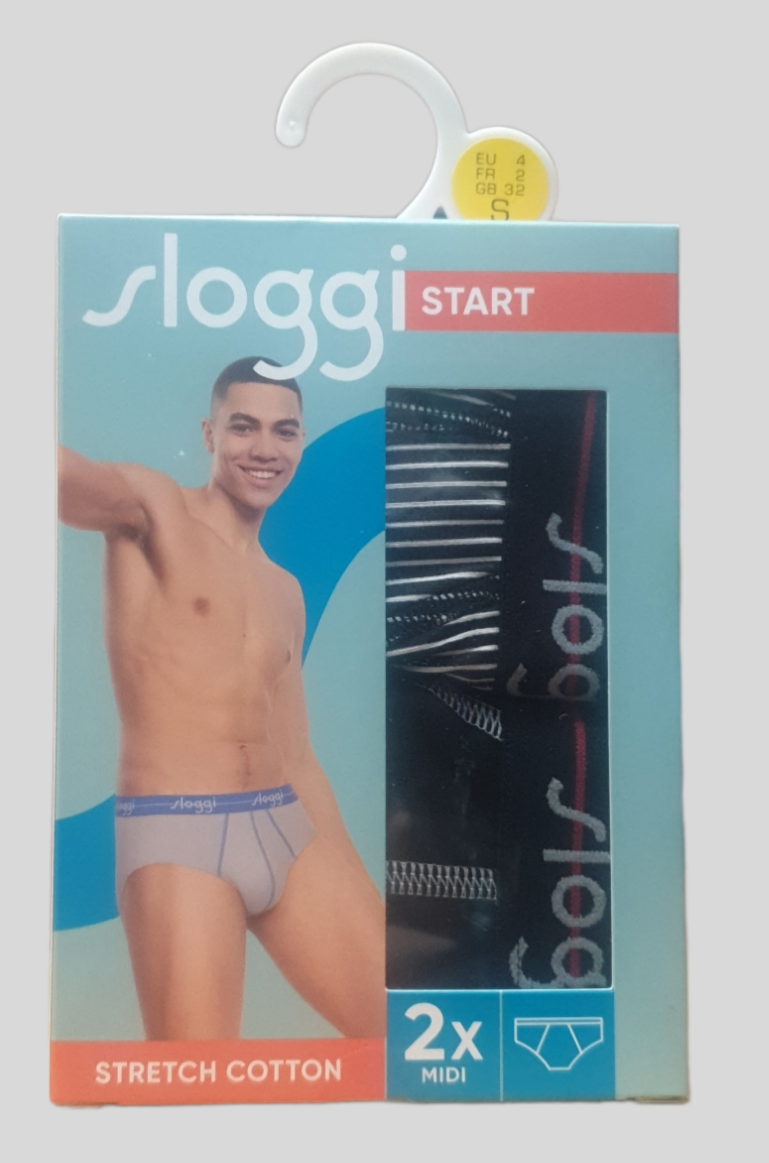 Sloggi 2 Slip Midi In Cotone Elasticizzato, Bluette/Blu, Comfort Quotidiano - 4