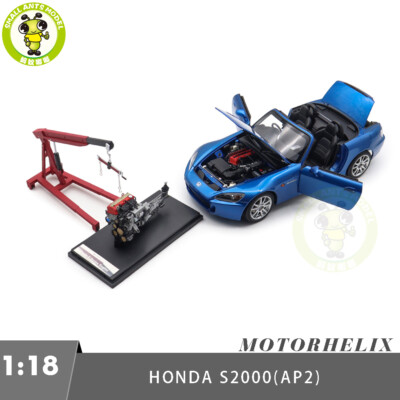 1/18 MOTORHELIX Honda S2000 AP2 Bermuda Blue Pearl Diecast Model