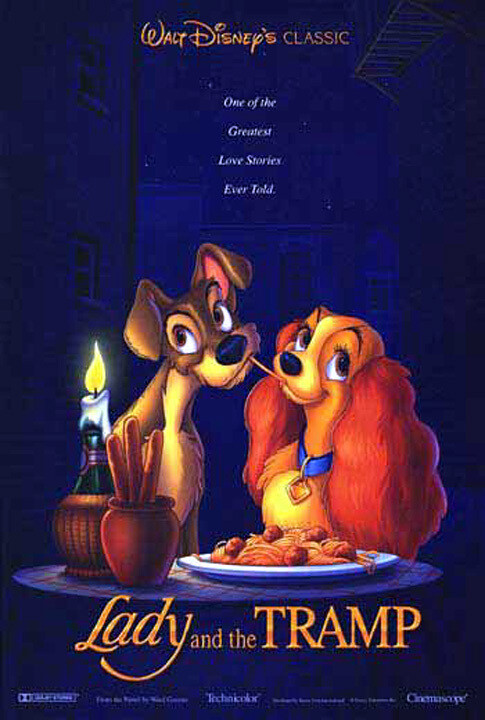 Walt Disney Lady and the Tramp ポスター Lady and the Tramp (1955) Movie Poster R. 1996, Original, DS