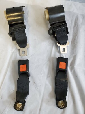 1987 - 1989 Nissan 300ZX Rear Seat Belt Assembly Set Lh Rh Black