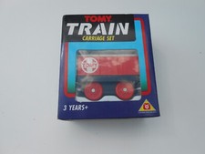 Jeu / Jouet ancien - TOMY TRAIN ref 1329 - Carriage Set / Wagon Rouge - Vintage