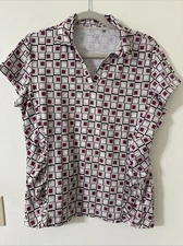Nivo Short Sleeve Collared Sport Shirt Women's Size Large