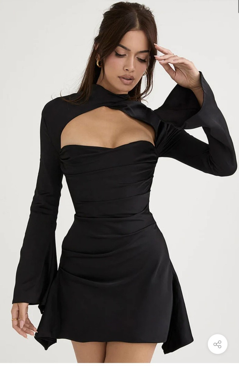 black dress boutique Elva Choker Black Silk Tulle Mokuba