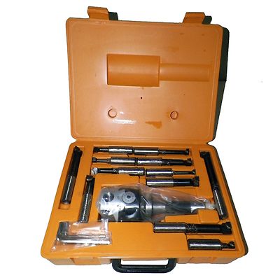 Z LIVE CENTER 3'' BORING HEAD SET 12 PCs 3/4'' CARBIDE BORING BAR W R8 SHANK MILL