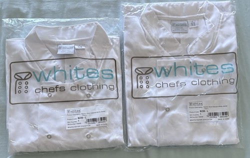 x2 Large White Chef Jackets brand new! Chef Uniform for a great price