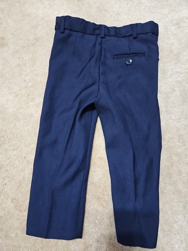 Ollies Place Formal Boy Toddler Pants Size 2 Navy Blue - EUC - Picture 4 of 5