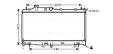 AVA Engine Cooling Radiator Aluminium Fins Fits Subaru Forester Impreza SUA2072