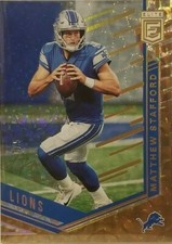 2018 Donruss Elite Matthew Stafford Detroit Lions Gold Prizm 3/5