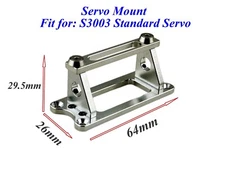 CNC Aluminum Servo Holder Stand Mount for S3003 Standard Size Servo for RC Boat