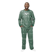 FOCO Men's NFL New York Jets Primary Team Logo Ugly Pajama Set