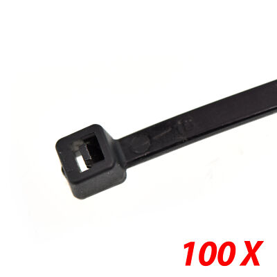 100 Nylon Plastic Cable Zip Ties Wire Self Lock Loop Wrap Trim 40 LBS 6'' Black