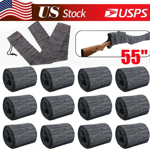 6/12Pack Gun Socks Silicone Storge Sleeve Shooting Cover for Rifle Shotguns 55 - Afbeelding 1 van 13