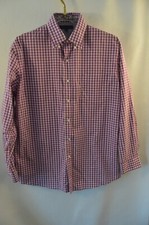 Tommy Hilfiger dress shirt Slim Fit Purple Check 17 32/33 button front