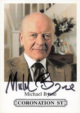 Michael Byrne UH Coronation St Autogrammkarte original signiert 1489 J