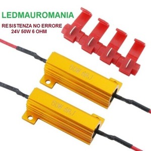2 Filtri Portalampada Con Resistenza 50W 5 Ohm - Per Lampade LED H7, Eliminano Errori Canbus - Foto 7