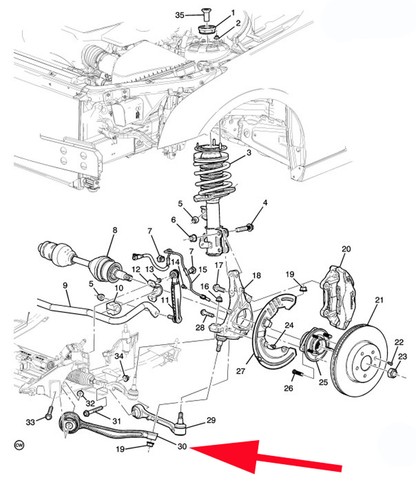 20888438 Front Steering Lower Control Link Right 2014-2018 Cadillac CTS - Picture 5 of 7