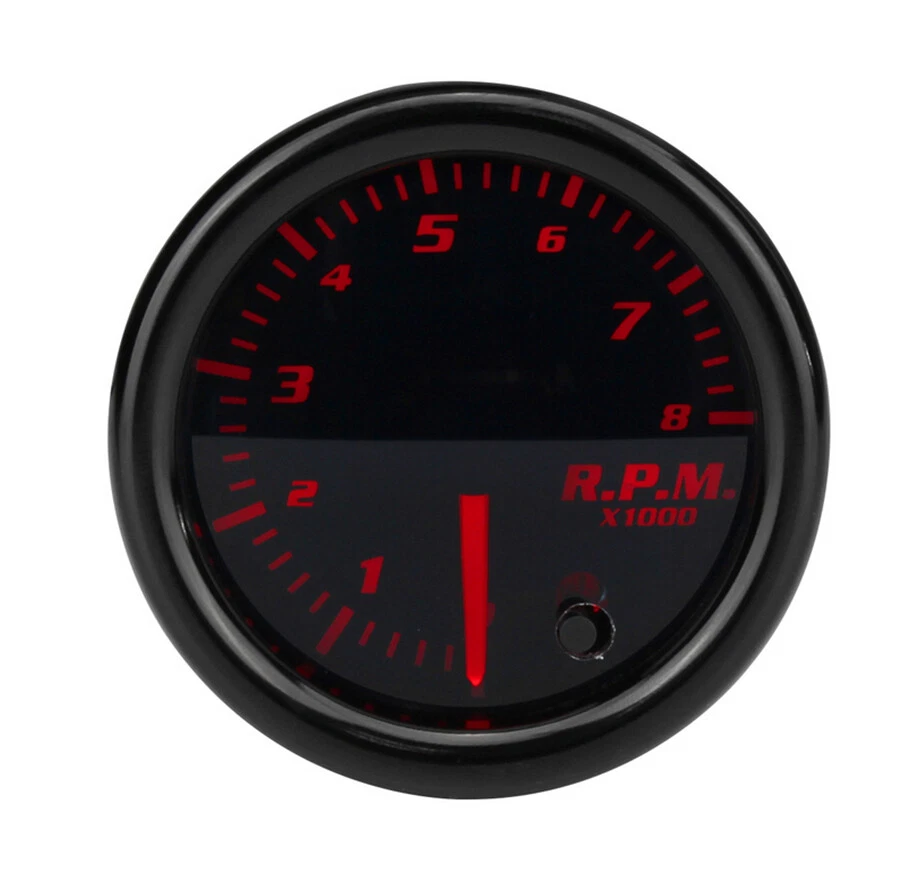 Tacómetro digital de 7 colores pantalla LED 0-8000 RPM calibre RPM tacómetro auto coche 2" 52 mm Foto 3 de 4