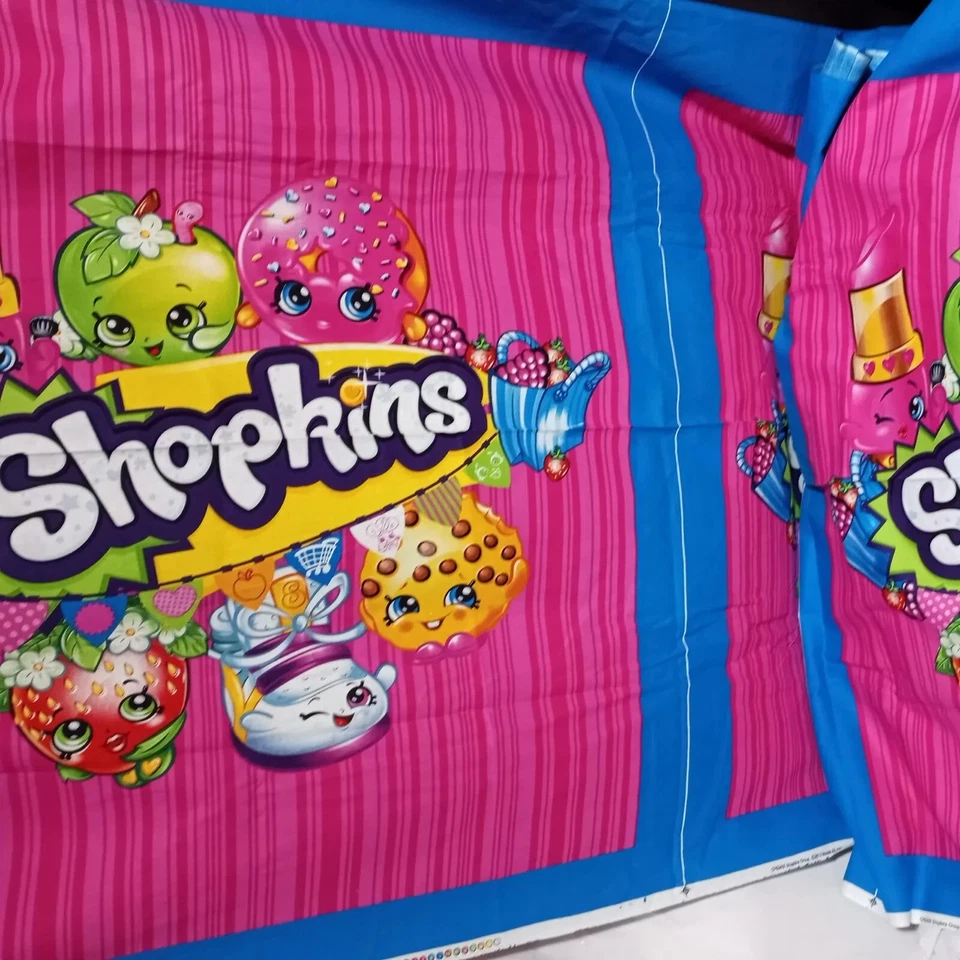 Shopkins 100% Algodón Tela 45" Vendido por Panel Brillante Niños Almohada Manta Cortina Foto 3 de 4
