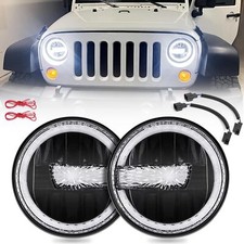 2x 7 Inch Round Led Headlights Drl Projector Light For Jeep Wrangler Jk 07-18