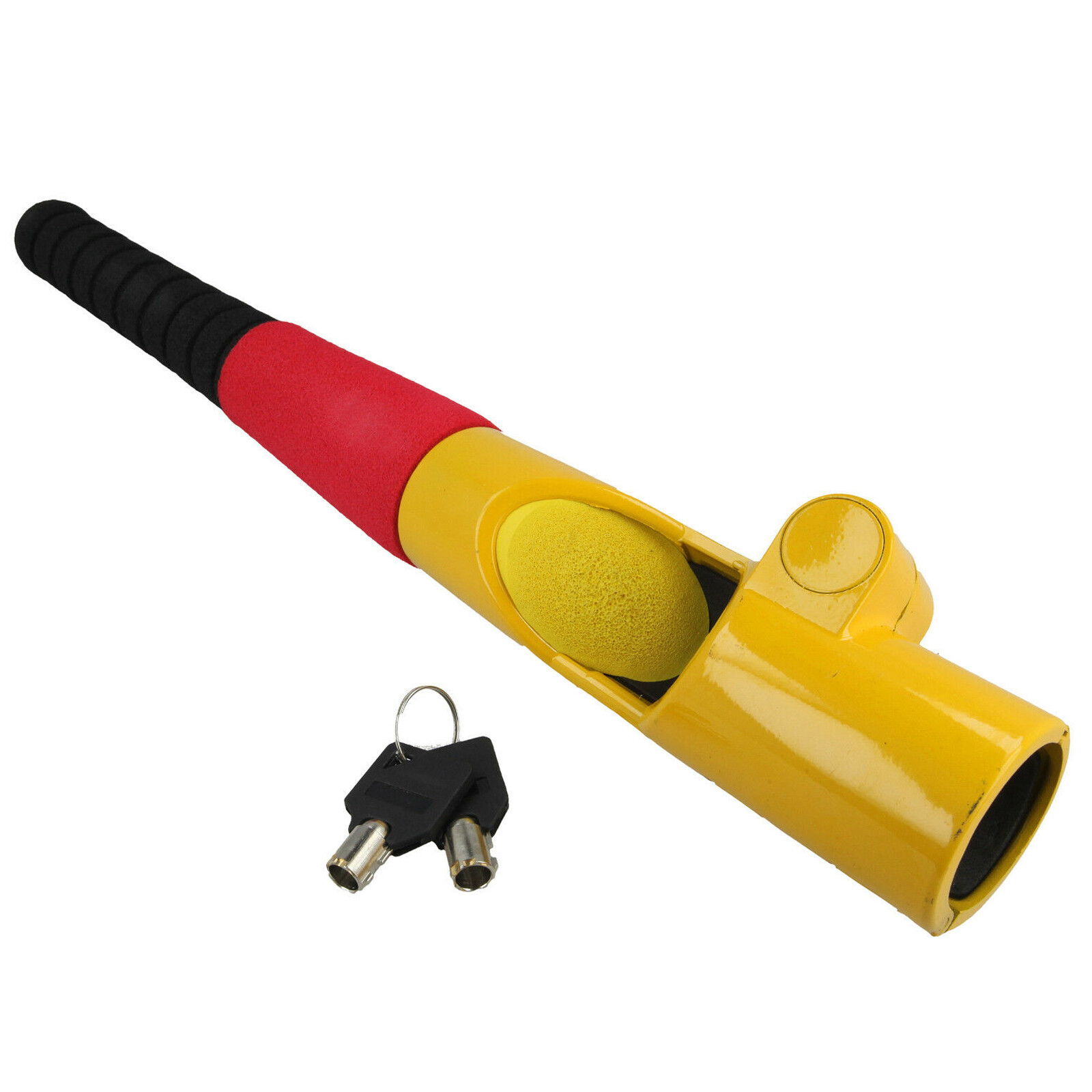 Steering Wheel Lock Bar Bat Style Heavy Duty Car Van Lawnmower Anti Theft 2 Keys