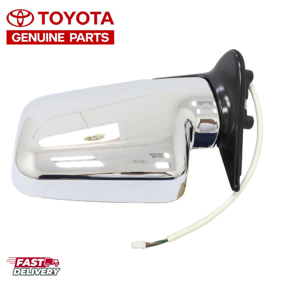 NUEVO OEM GENUINO TOYOTA PICKUP 1989-1995 CONDUCTOR DELANTERO IZQUIERDO ESPEJO RETROVISOR CROMADO Foto 2 de 3