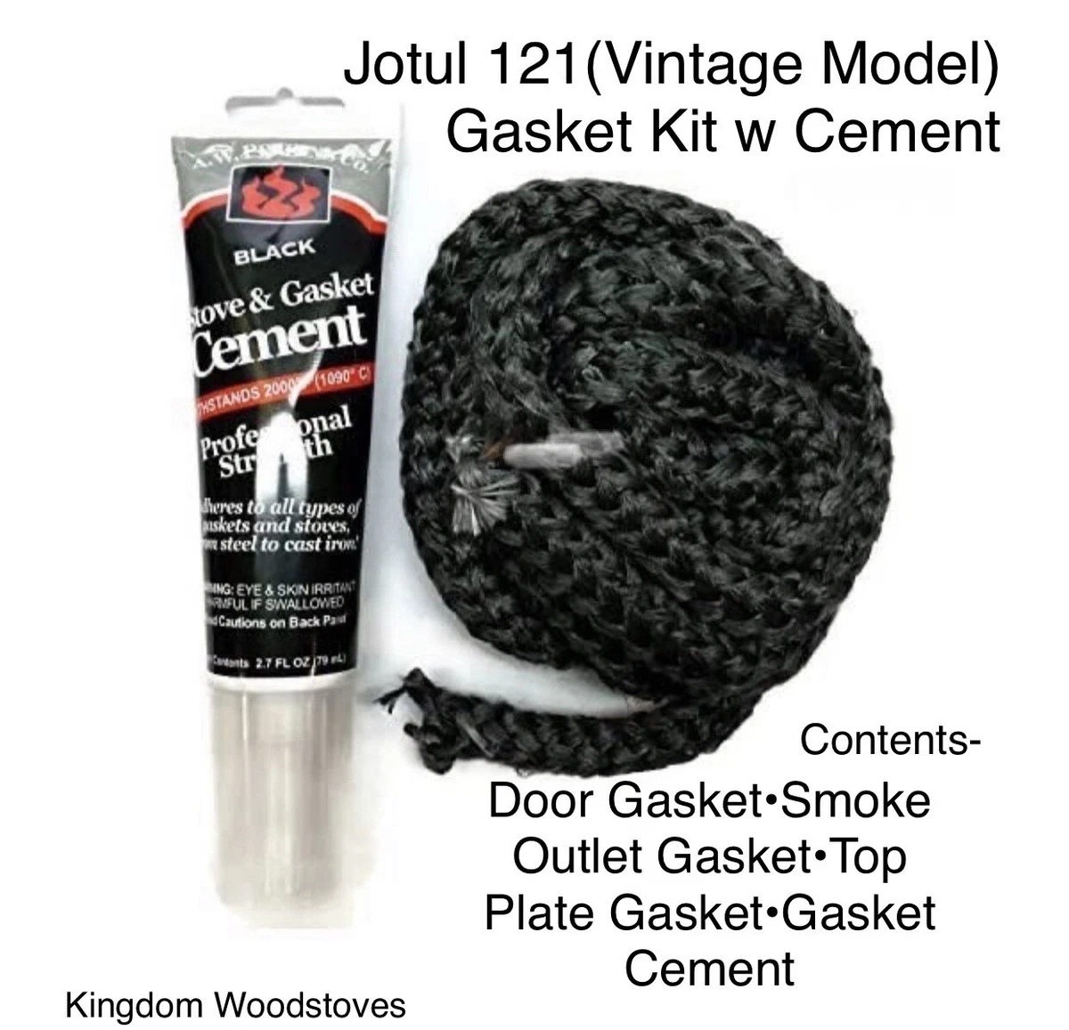 Vintage* Jotul 121 Wood Stove Gasket Kit w Cement- Free Shipping! | eBay