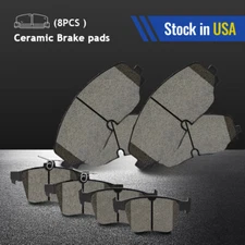 Front and Rear Ceramic Brake Pad Kit For 2018-2022 Volkswagen Atlas