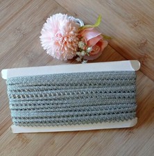 New 14 M Silver Samosa Gota Patti Lace Border For Dupatta Bridal Dresses Saree 