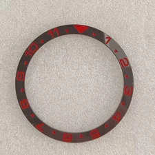 SUB Bezel Red Flat Ceramic Case Outer Bezel Mouth Outer 38MM Inner 31.5MM
