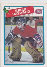 88/89 OPC...BRIAN HAYWARD...CARD # 195...CANADIENS...FREE COMBINED SHIPPING