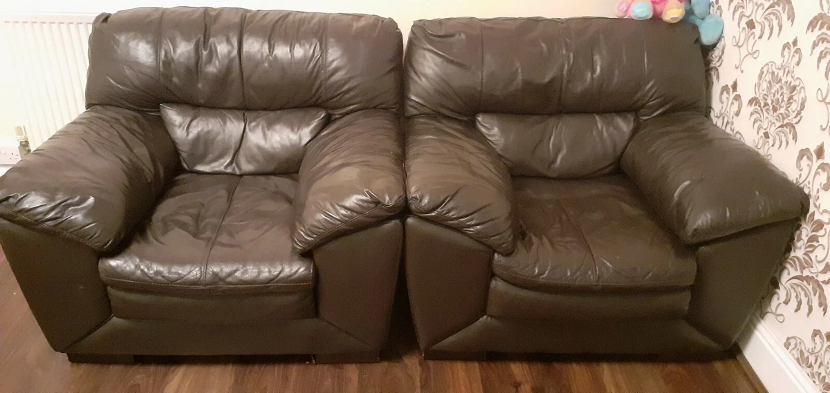 3 Seater And 2 Single Seat Leather Sofa