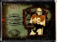2004 PLAYOFF/LEGENDARY CONTENDERS FOOTBALL 49ers JOE MONTANA LC-5 NM #038/750 NM