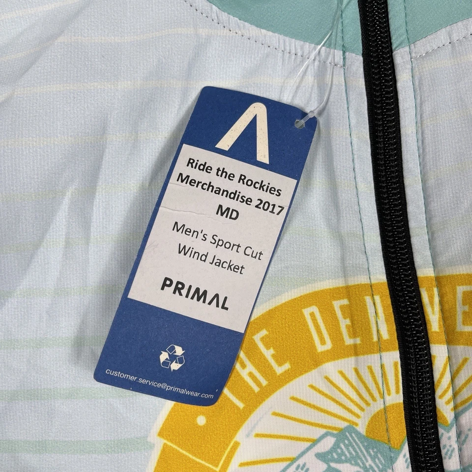 Primal куртка мужская средний полный молнии Sport вырез ветровка ездить Rockies новый с Ярлыками - Изображение 4 из 4