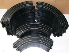 Lot Of  (100) 9" Inch Radius 1/4 Curve HO Slot Track AFX Aurora 8623 AFX70602