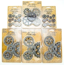 Tim Holtz idea-ology Gears Lot of 6 Packs Mini Gadget Industrial